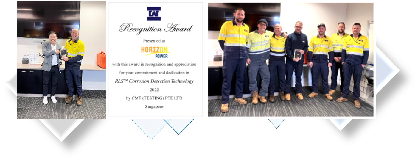 Read more about the article CMT presents award to Horizon Power for 12 years of dedicated use of RLS Corrosion Detection Technology